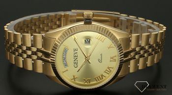 Złoty zegarek męski Geneve 585 na bransolecie 65 gram złota (4).jpg